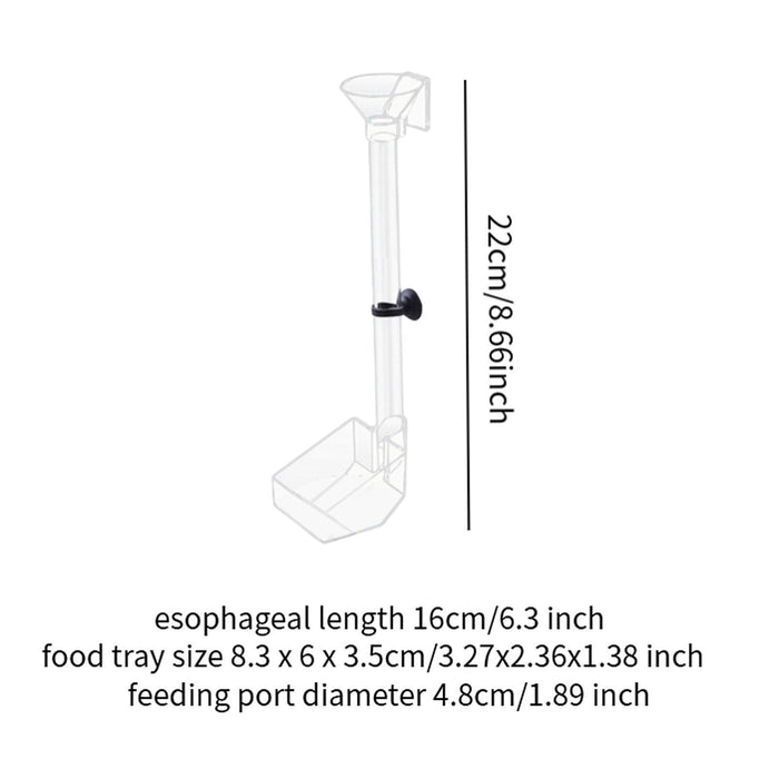 Crofta Fish Feeder Bowl Easy to Use Aquarium Feeder Tube for Spiders Household 22cm