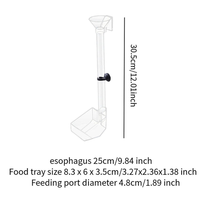 Crofta Fish Feeder Bowl Easy to Use Aquarium Feeder Tube for Spiders Household 30.5cm