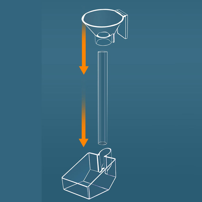Crofta Fish Feeder Bowl Easy to Use Aquarium Feeder Tube for Spiders Household 30.5cm