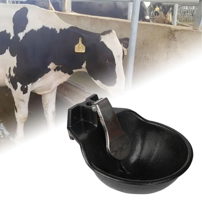 Crofta Automatic Cattle Drinking Water Bowl Portable Water Trough for Dog Cow Goats iron