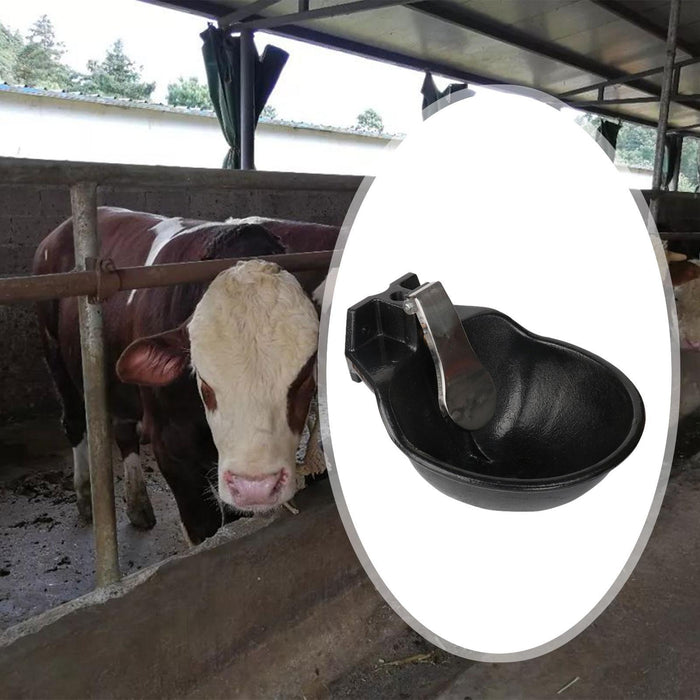 Crofta Automatic Cattle Drinking Water Bowl Portable Water Trough for Dog Cow Goats iron