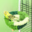 Crofta Nest Bed for Parrots Birdcage Stand with Nest for Budgie Parakeets Blue Bird green