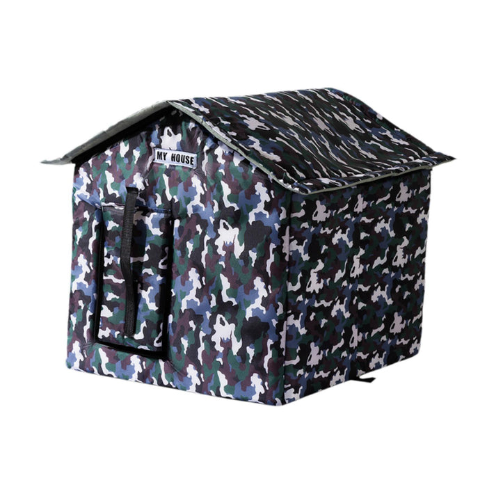 Crofta Puppy Tent House Rainproof Homeless Pet Tent for Indoor Outdoor Puppy Kitten S