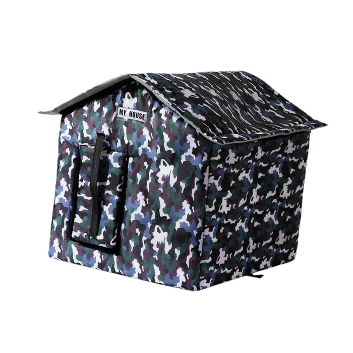 Crofta Puppy Tent House Rainproof Homeless Pet Tent for Indoor Outdoor Puppy Kitten S