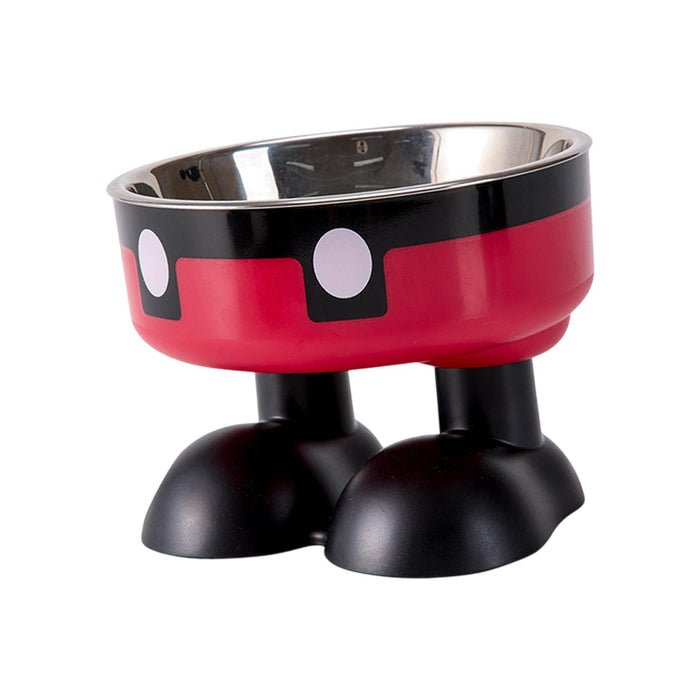 Crofta Puppy Bowl Food Feeding Dish Cat Food Bowl for Small Pets Food and Water Dog Black Red