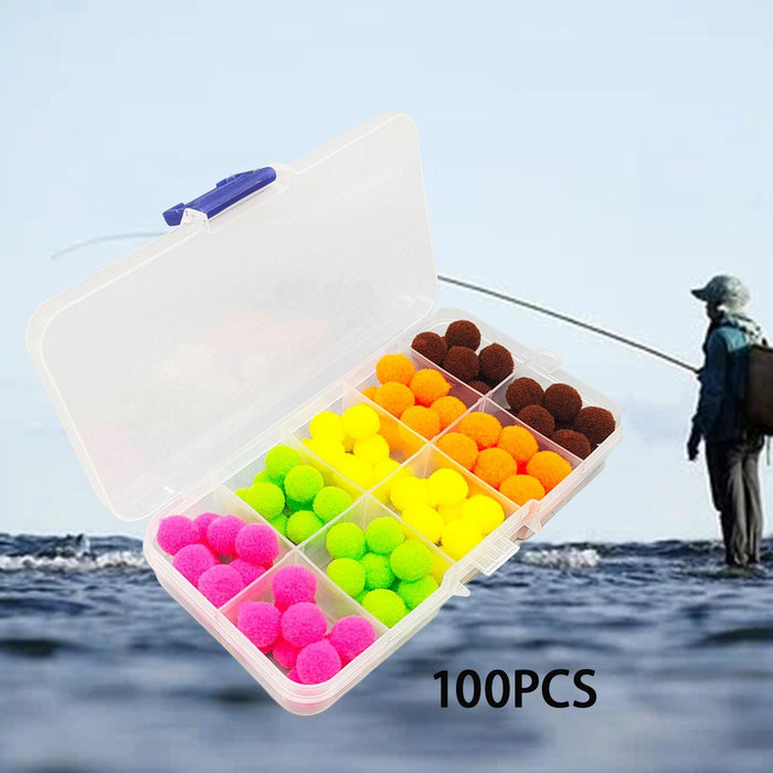 Crofta 100x Glo Bug Fly Fishing Trout Eggs Fly Tying Materials Without Tinsel