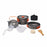 Crofta 10Pcs Camping Cookware Set Cooking Utensils Set for Trekking BBQ Backpacking orange