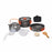 Crofta 10Pcs Camping Cookware Set Cooking Utensils Set for Trekking BBQ Backpacking orange