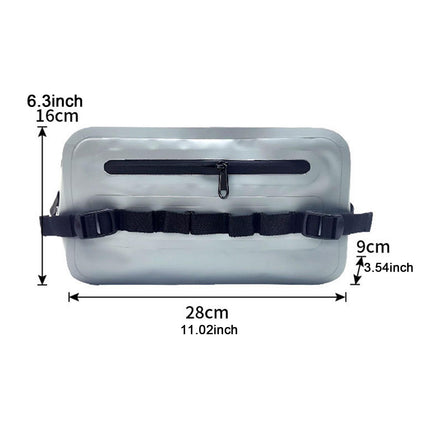 Crofta Waterproof Fishing Lure Bag Bum Bag for Fly Fishing Beach Outdoor Activities Gray