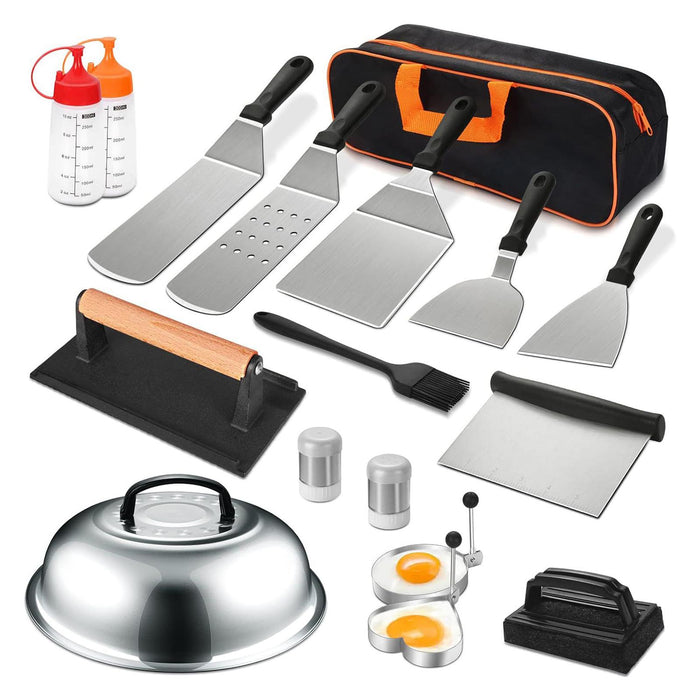 Crofta 18x Griddle Accessories Gadgets Burger Press Set for Cooking Outdoor Fishing