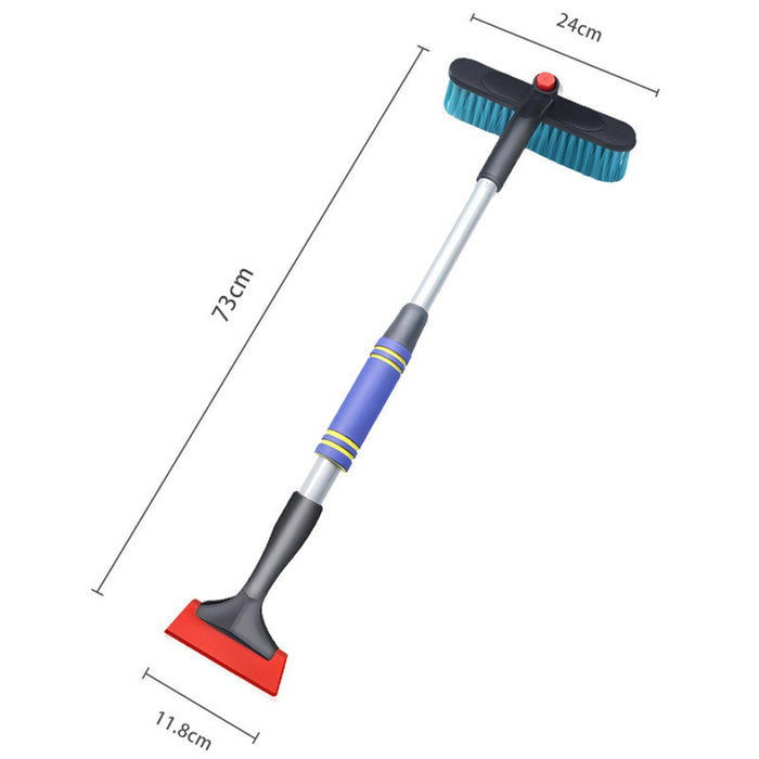 Crofta Car Extendable Snow Brush 3 in 1 Snow Removal Tool for Windshield Auto Gifts