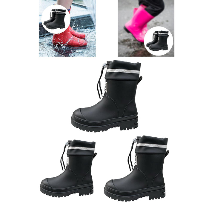 Crofta Women Rain Boots Waterproof Anti Slip Rainboots for Outside Traveling Hiking for 35 to 36 EU