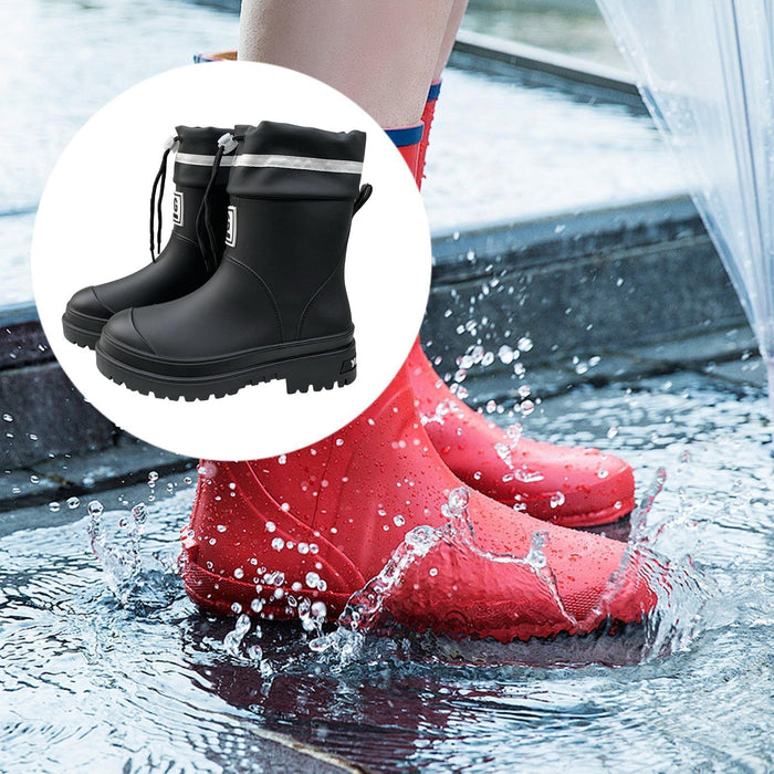 Crofta Women Rain Boots Waterproof Anti Slip Rainboots for Outside Traveling Hiking for 35 to 36 EU