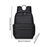 Crofta Travel Laptop Backpack Portable Business Backpack for Commute Camping Sports Black