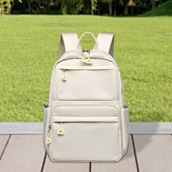 Crofta Travel Laptop Backpack Portable Business Backpack for Commute Camping Sports White