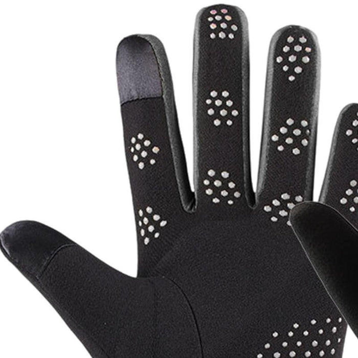 Crofta Winter Gloves Hand Warmer Mittens for Outdoor Activities Motorcycling Biking Women Slip on Black