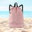 Crofta Mesh Swim Drawstring Backpacks Basketball Bag for Workout Outdoor Volleyball Pink