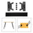 Crofta 4Pcs Folding Table Legs DIY for Mini Computer Desk Camping Table Living Room