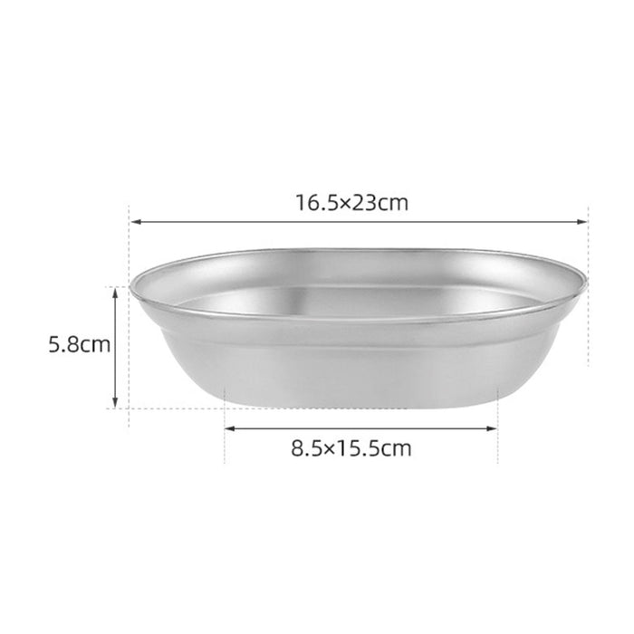 Crofta Stainless Steel Mixing Bowl Easy to Clean Practical Cookware for Family Camp