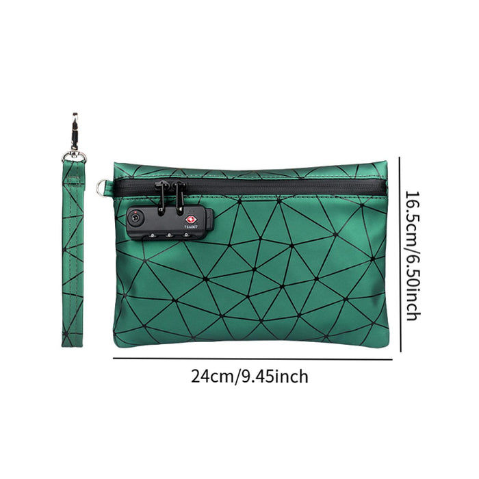 Crofta Smell Proof Pouch Large Capacity Waterproof Hand Bag for Wallet Phone Adults