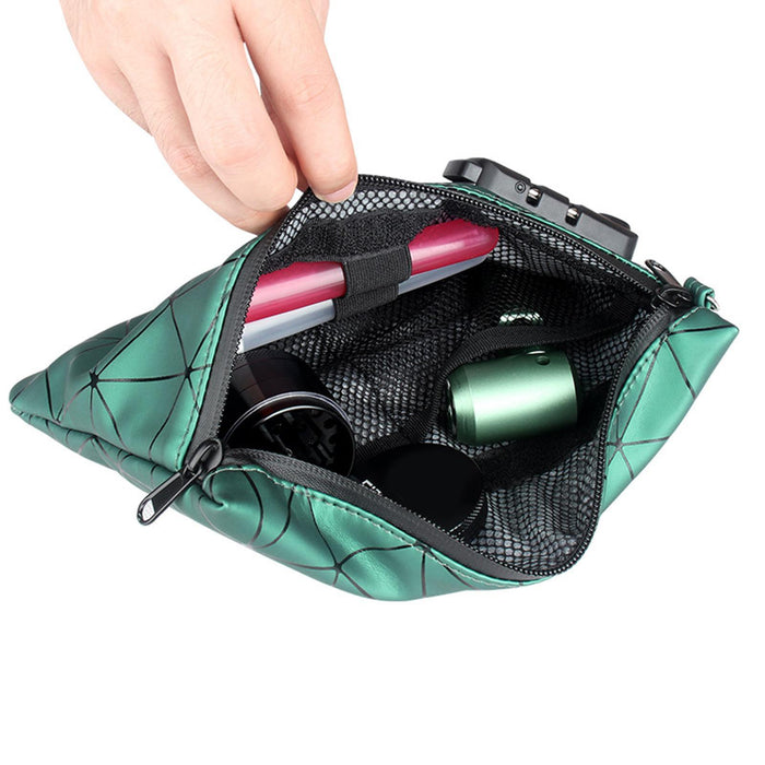 Crofta Smell Proof Pouch Large Capacity Waterproof Hand Bag for Wallet Phone Adults