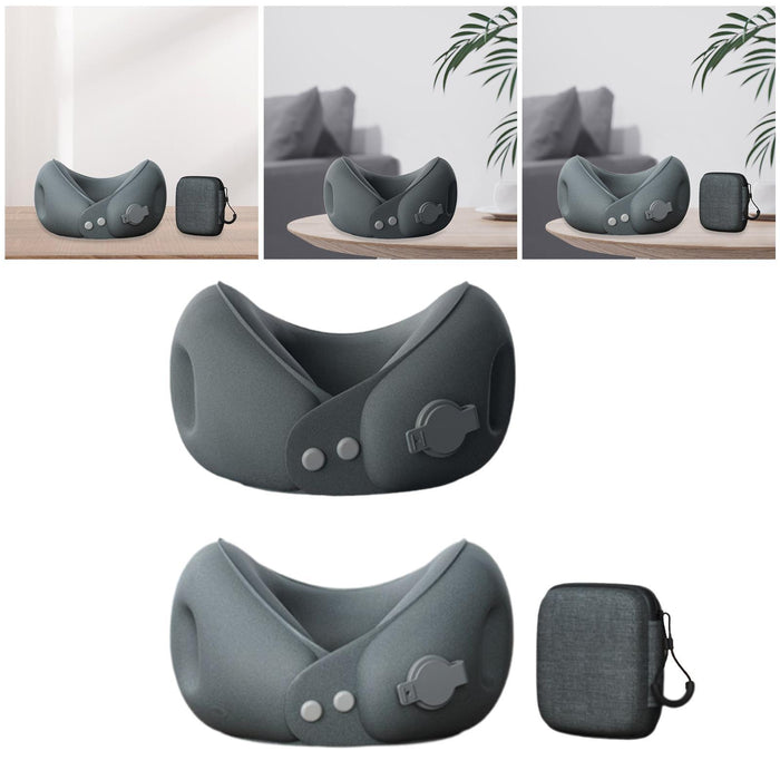 Crofta Travel Pillow Inflatable Soft Inflatable Pillow for Plane Hiking Home Office No Storage Case