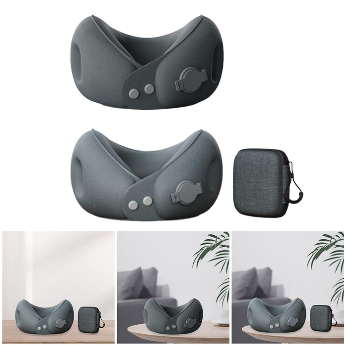 Crofta Travel Pillow Inflatable Soft Inflatable Pillow for Plane Hiking Home Office No Storage Case