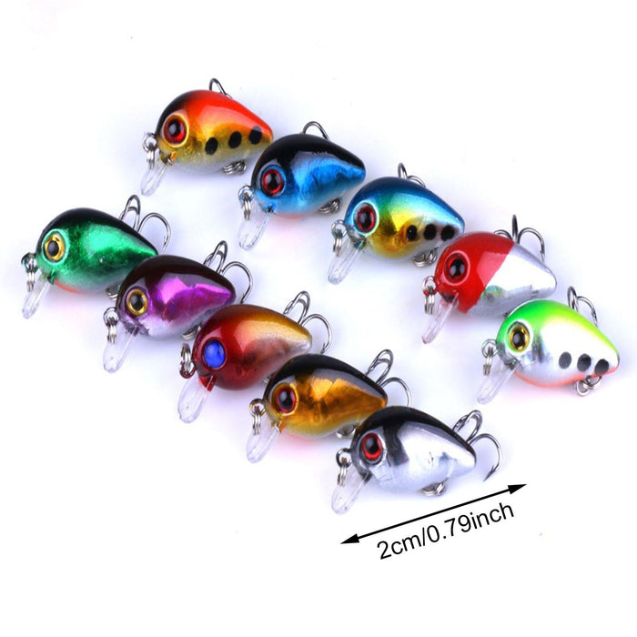 Crofta 10x Bass Fishing Lures Simulated Fishing Accessories Bionic Lures Hard Baits