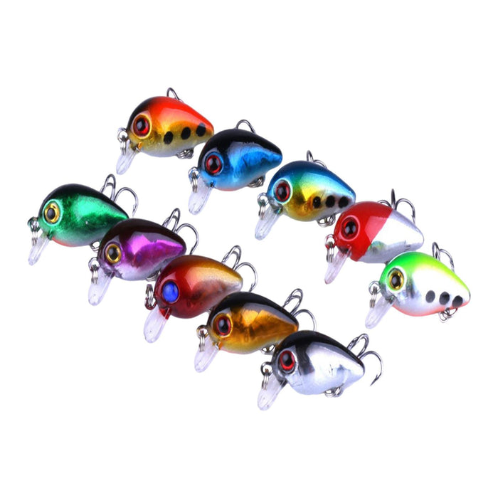 Crofta 10x Bass Fishing Lures Simulated Fishing Accessories Bionic Lures Hard Baits