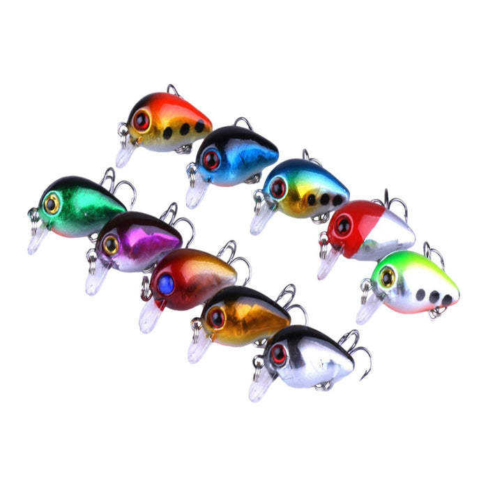 Crofta 10x Bass Fishing Lures Simulated Fishing Accessories Bionic Lures Hard Baits