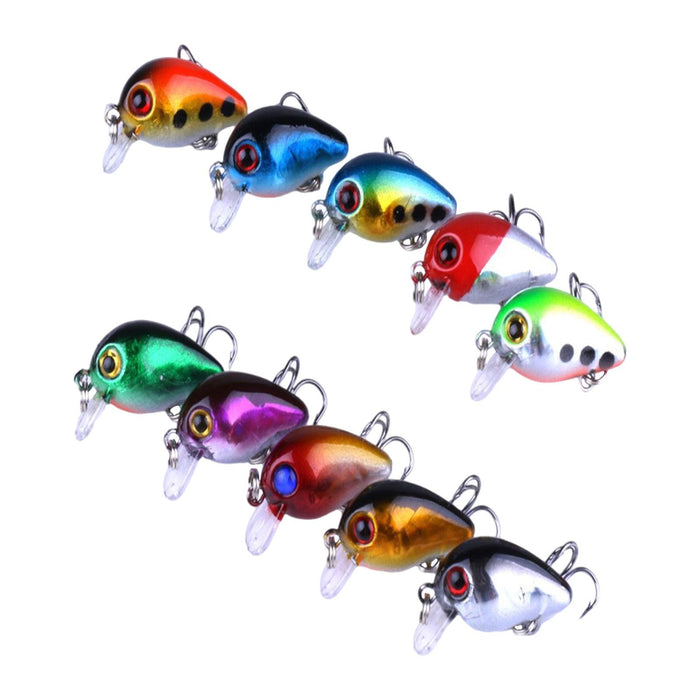 Crofta 10x Bass Fishing Lures Simulated Fishing Accessories Bionic Lures Hard Baits