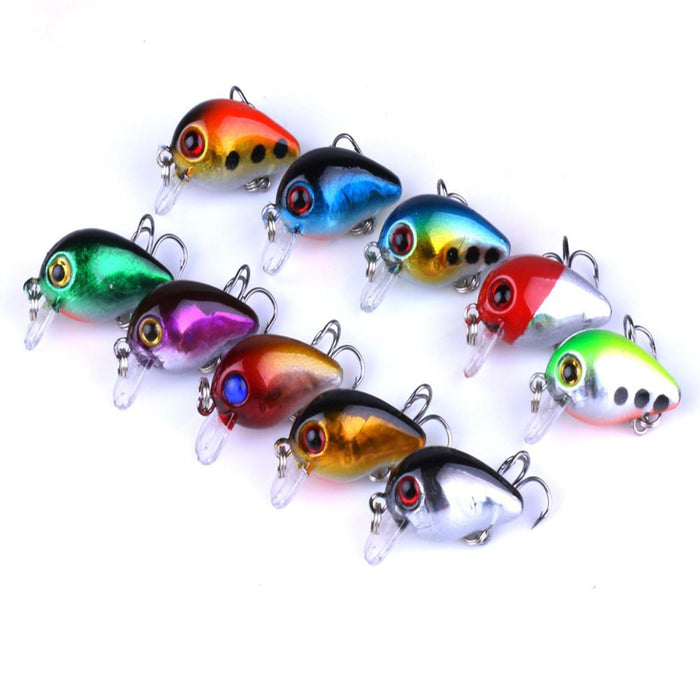 Crofta 10x Bass Fishing Lures Simulated Fishing Accessories Bionic Lures Hard Baits