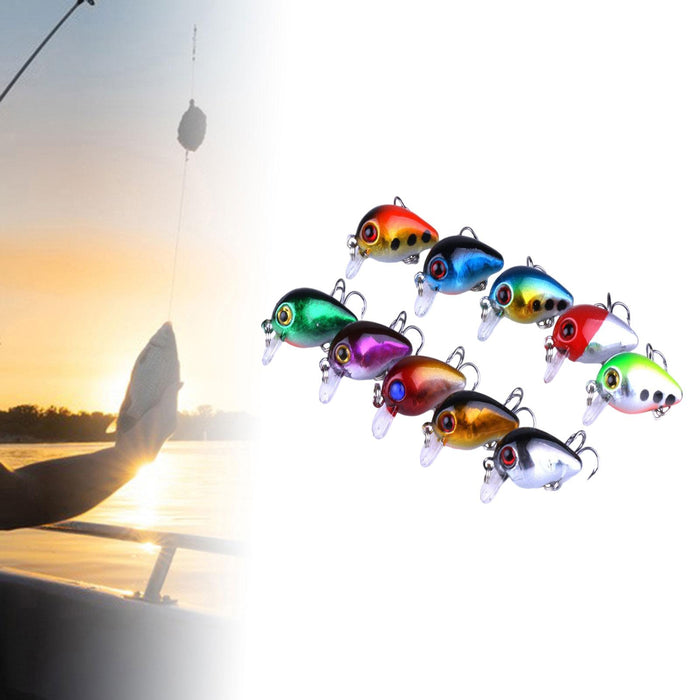 Crofta 10x Bass Fishing Lures Simulated Fishing Accessories Bionic Lures Hard Baits