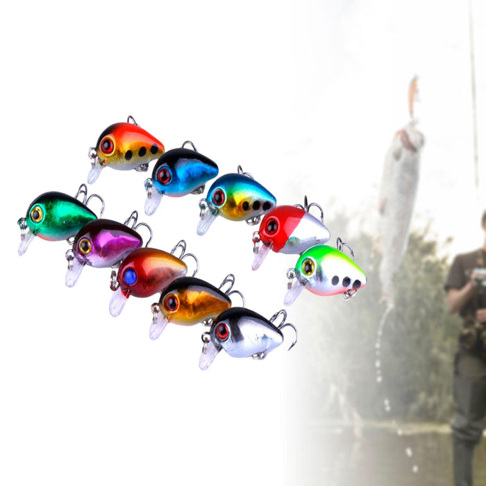 Crofta 10x Bass Fishing Lures Simulated Fishing Accessories Bionic Lures Hard Baits