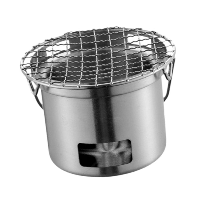 Crofta Round Barbecue Grill Korean Barbecue Grill for Picnic Patio Friend Gathering