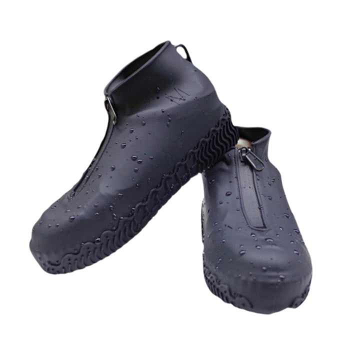 Crofta Shoe Covers with Zipper Reusable Shoe Protectors for Cycling Outdoor Fishing M