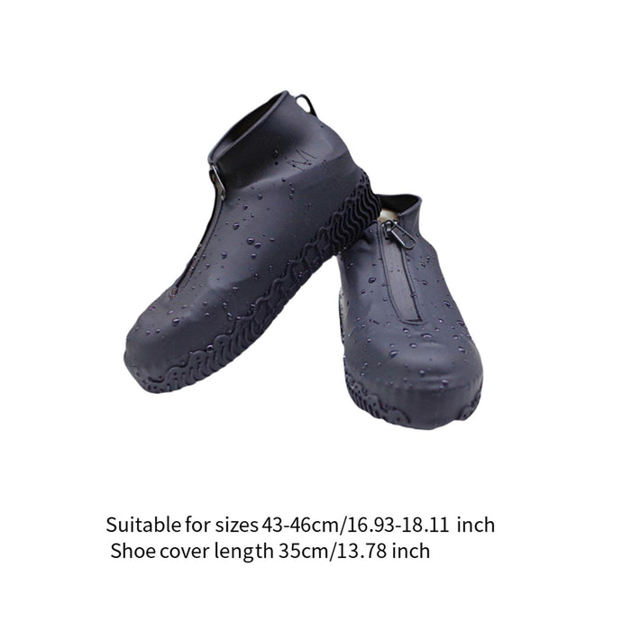 Crofta Shoe Covers with Zipper Reusable Shoe Protectors for Cycling Outdoor Fishing XL