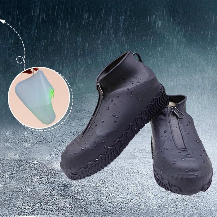 Crofta Shoe Covers with Zipper Reusable Shoe Protectors for Cycling Outdoor Fishing XL