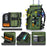 Crofta Fishing Backpack Rucksack Tackle Box Stores for Mountaineering Biking Hunting Green