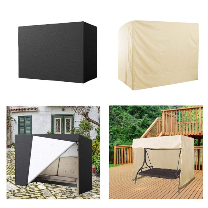 Crofta Outdoor Swing Cover Waterproof Swing Chair Cover for Courtyard Patio Outdoor Black