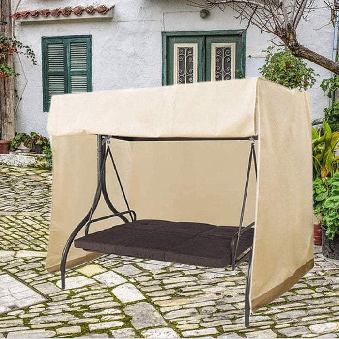 Crofta Outdoor Swing Cover Waterproof Swing Chair Cover for Courtyard Patio Outdoor Beige