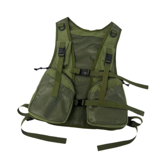 Crofta Vest Bag with Multiple Pockets Breathable Daypack for Biking Hunting Outdoor Green