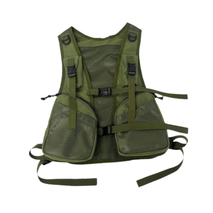 Crofta Vest Bag with Multiple Pockets Breathable Daypack for Biking Hunting Outdoor Green