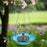 Crofta Hanging Bird Bath Sturdy 9 inch with Fountain for Garden Patio Outdoor Blue