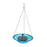 Crofta Hanging Bird Bath Sturdy 9 inch with Fountain for Garden Patio Outdoor Blue