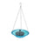 Crofta Hanging Bird Bath Sturdy 9 inch with Fountain for Garden Patio Outdoor Blue