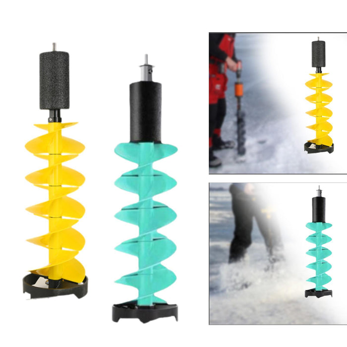 Crofta Ice Auger Bit Aluminum Alloy Ice Fishing Auger for Sea Fishing Winter Sports Yellow