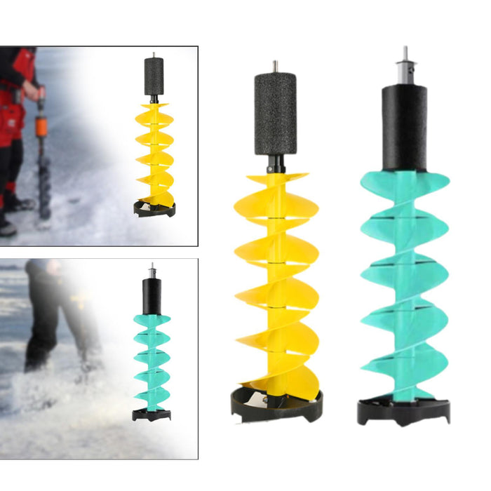 Crofta Ice Auger Bit Aluminum Alloy Ice Fishing Auger for Sea Fishing Winter Sports Yellow