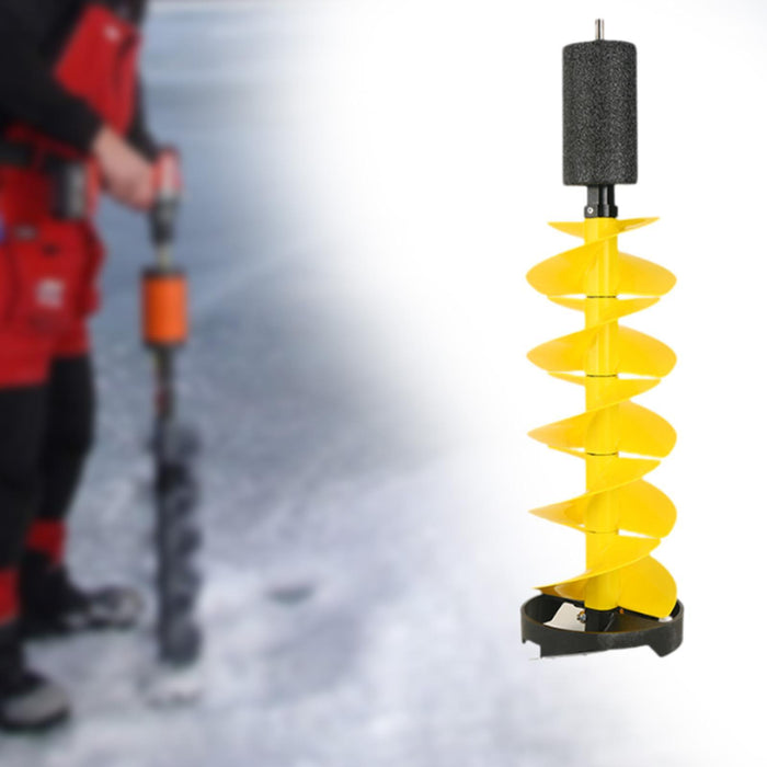 Crofta Ice Auger Bit Aluminum Alloy Ice Fishing Auger for Sea Fishing Winter Sports Yellow