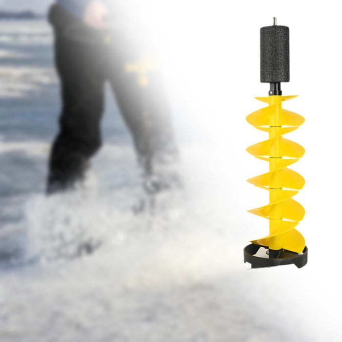 Crofta Ice Auger Bit Aluminum Alloy Ice Fishing Auger for Sea Fishing Winter Sports Yellow